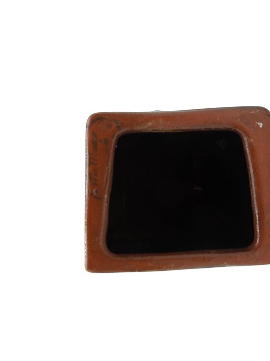 Nefertiti Bust Art Pottery Decor Egypt Green Vintage 7" - Picture 8 of 10